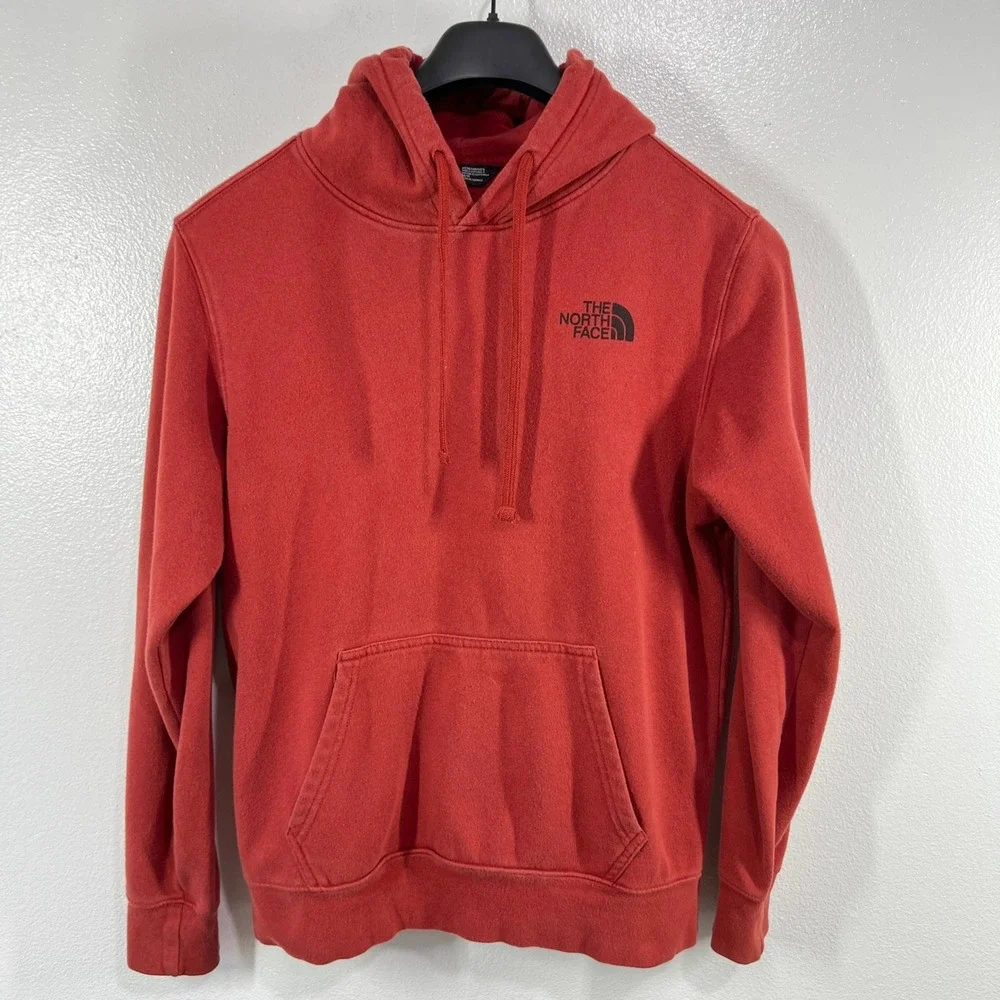 The North Face Red Pullover Hoodie‎ Mens M Fine Alpine Graphic Logo Sweatshirt
